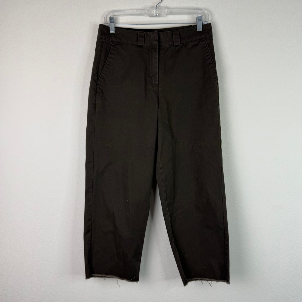 Volcom Women's What What Chino Ankle Trousers Boyfriend Fit Brown Size 25